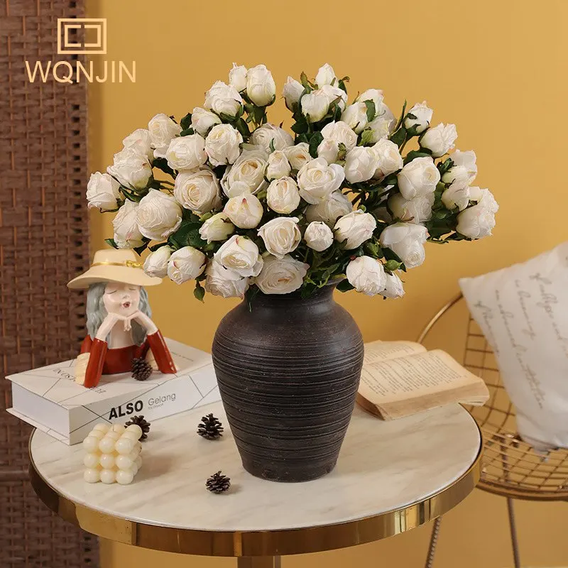 10Pcs Babys Breath Artificial Flowers Fake White Flowers Real Touch Gypsophila Floral In Bulk For Home Wedding Garden Decor White Long Stem A