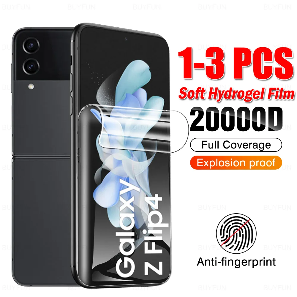 1-3 Pz Pellicola Proteggi Schermo Idrogel Non Vetro Per Samsung Galaxy Z Flip 3 4 Flip3 Flip4 S20 S21 Fe S22 Plus S23 Ultra S10 S10E