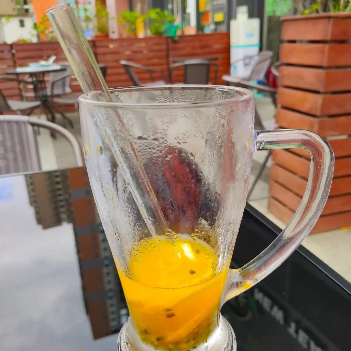 Description Picture 4 of item6pcs Reusable Glass Straw Wide 12mm Pearl Milkshake High Borosilicate Bubble Tea Straw with Brush Party Home Bar Accessories