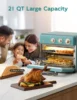[21 QT& 6-in-1] Air Fryer Toaster Oven Combo, Super Compact Toaster Oven Air Fryer Combo 1500W Rapid Heat Air Fry Convec 6