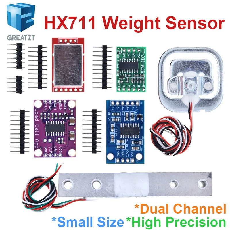 Wägezelle 1KG 5KG 10KG 20KG HX711 AD Modul Gewichtssensor Elektronische Waage Aluminiumlegierung Wägedrucksensor für Arduino