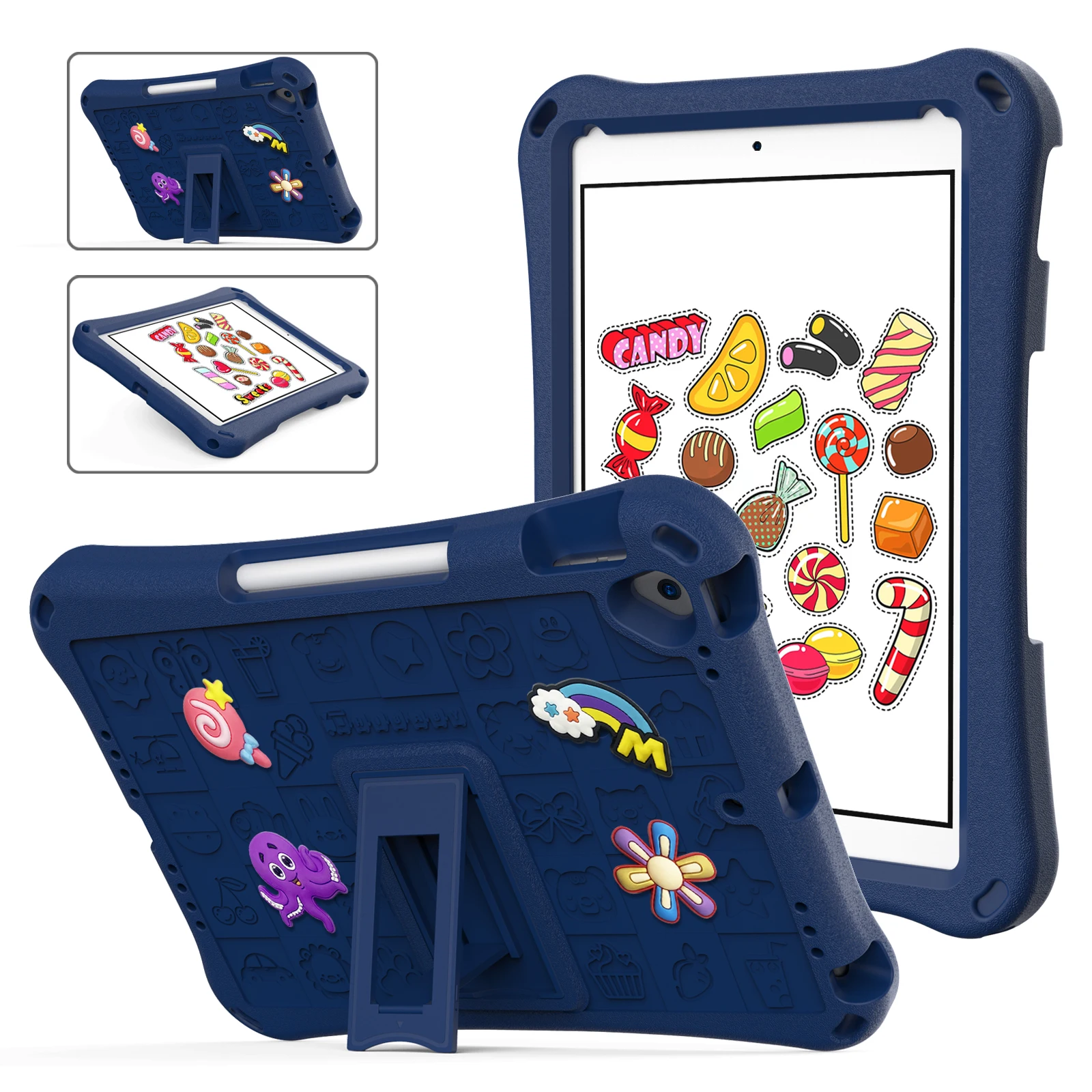 Shockproof Kids iPad Case with Stand, Handle & Pencil Holder