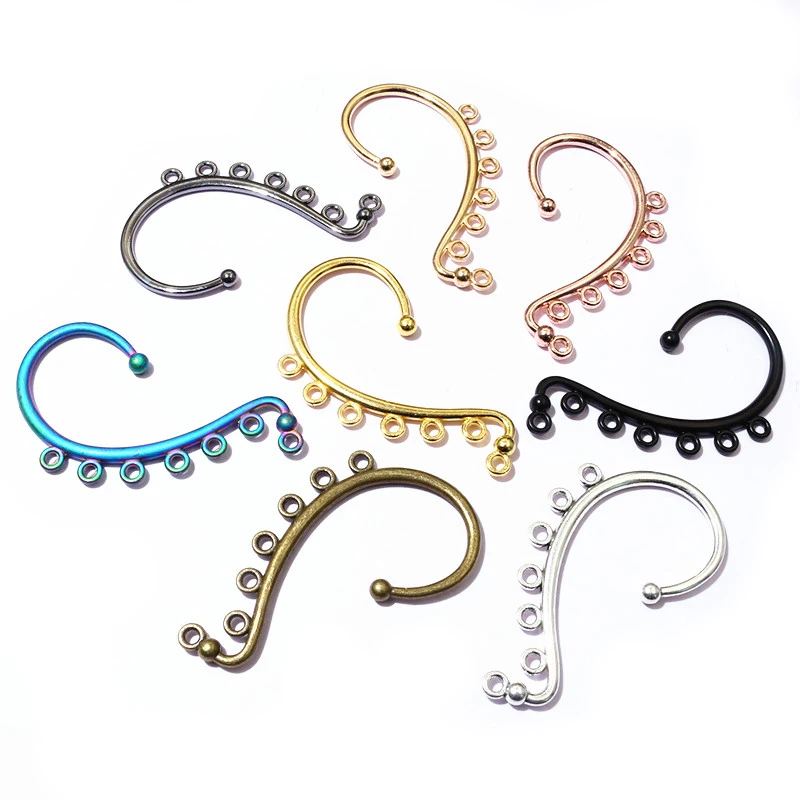 10pcs 60x36mm DIY Ohrringe Haar Schmuck, Der Gold Silber Farbe Hochzeit Zubehör Kupfer Metall Braut Haar kämme Erkenntnisse