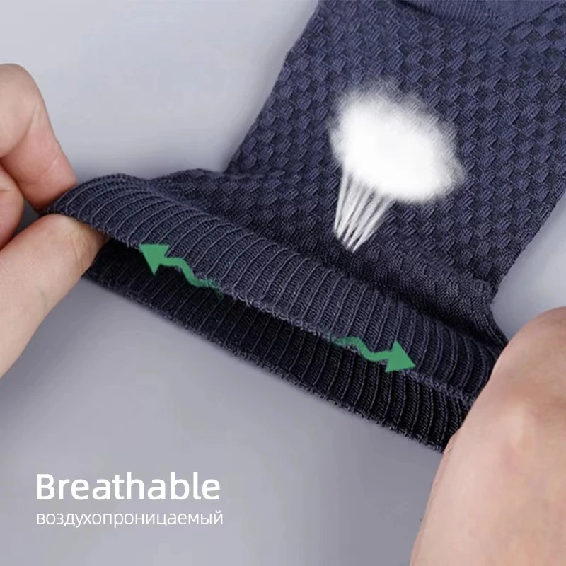Mens Bamboo Fiber Ankle Socks - Breathable Short Socks for All Seasons 510 Pairs