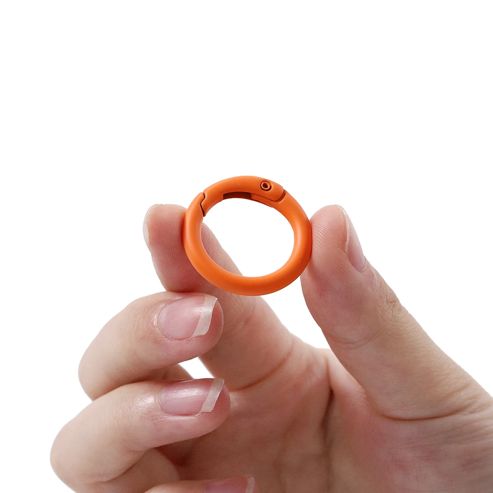 5 teile/los bunte Metall O Ring Feder verschluss zu öffnen runde Karabiner Schlüssel bund Clips Haken Hunde kette DIY Schmuck Schnalle Stecker – Detail 9