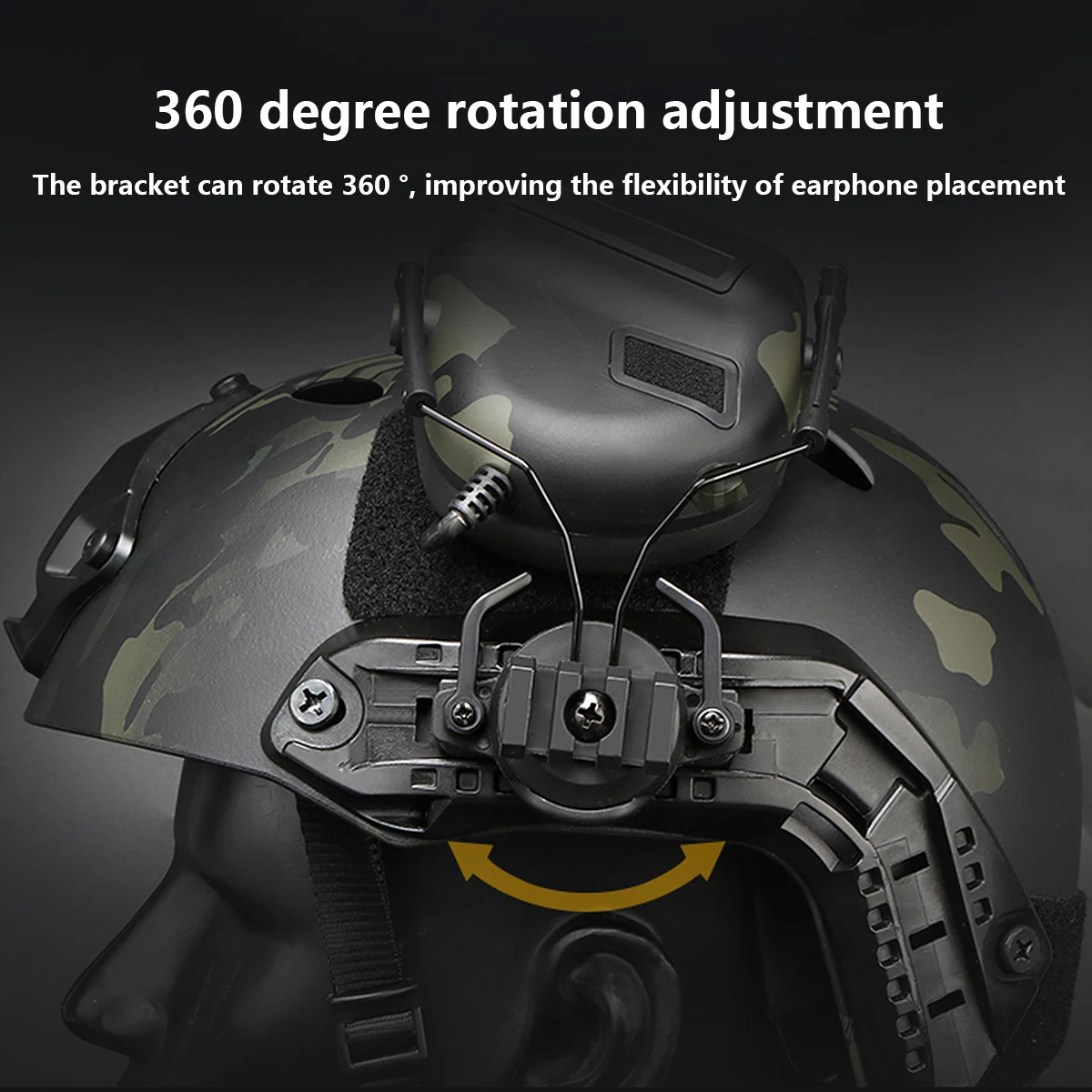 Tactical Gen5 Helmet Headset Foldable No-Pickup Version Shooting Noise-Cancelling Headphones Hunting PTT Fast Helmet Adapter