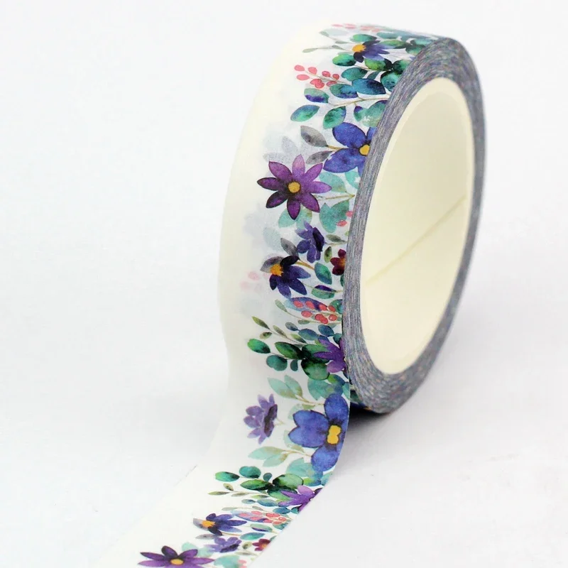 

NEW 1PC 10M Decor Beautiful Wildflowers Watercolor Washi Tape for Scrapbooking Craft Masking Tape Cute Journal Stationery