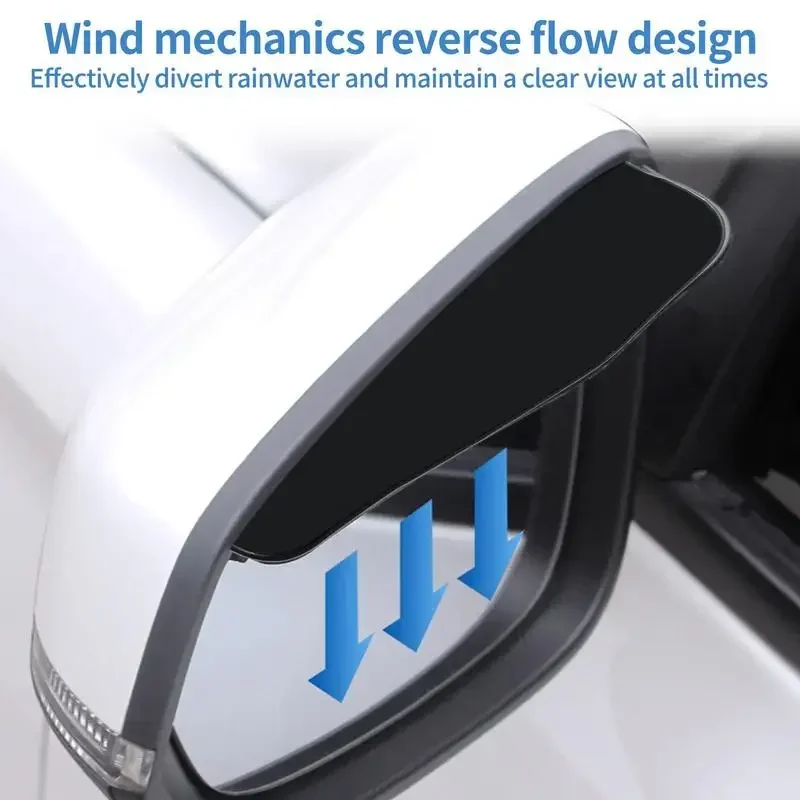 Mirror Rain Visors Eyebrow Car Rear View Mirror Rain Eyebrow Visors Guard Universal Rubber Rear View