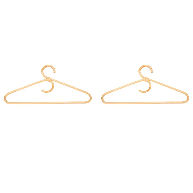

2X Rattan Clothes Hanger Style,Garments Organizer,Rack Adult Hanger,Room Decoration Hanger For Your Clothes