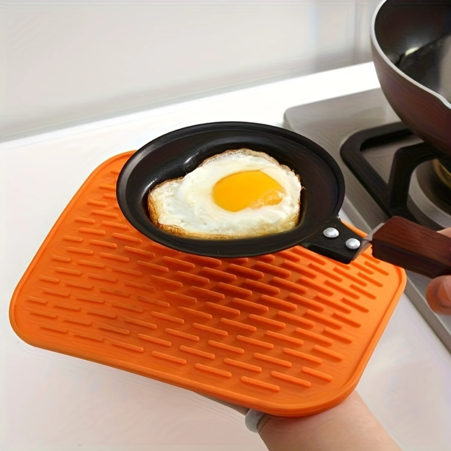 Silicone Insulated Mat, Silicone Anti-scald Anti-slip Plate Pad, Heat Insulation Pad, Pot Pad, Thickened Dishes, Table Pad, High 2