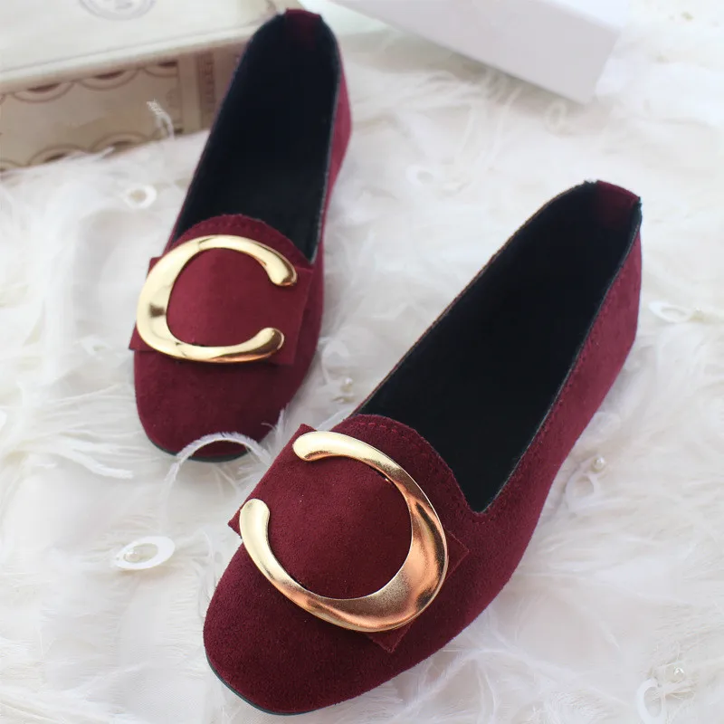 Comemore New Women Ballet Flats Shallow Shoes Woman Loafers Spring Summer Footwear Sweet Casual Ladies Flat Plus Size 42 43