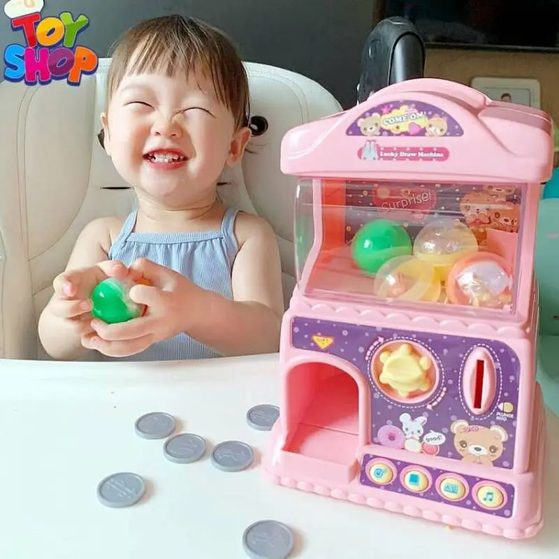 Children\'s electric gashapon machine coin-operated candy game machine early education learning machine play house girl gift