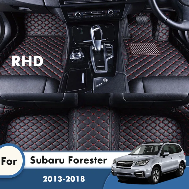 

RHD Car Floor Mats For Subaru Forester SJ 2018 2017 2016 2015 2014 2013 Carpets Auto Interior Accessories Replacement Automobile