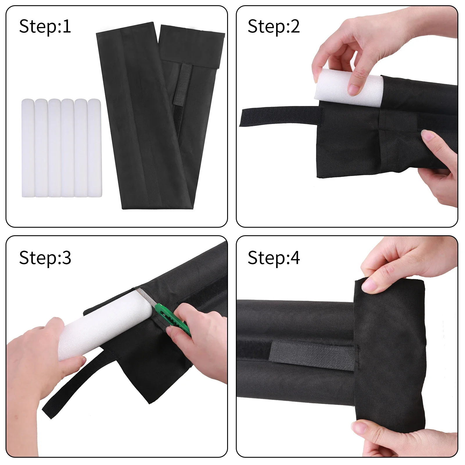 Description Picture 2 of itemEverlasting Comfort Stoppers for Door Bottom Quick Install Sound Proofing Thick Foam Door Blocks Cold Air & Noise Fits 36" Width