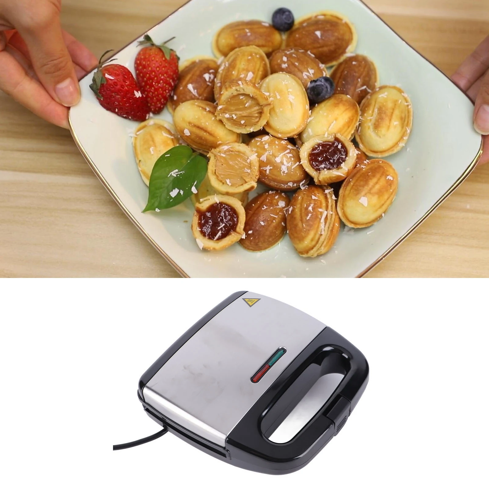 850W Nutty  Maker 12‑Hole Hazelnut Cake Bread Baking Machine for Home EU 220‑240V Breakfast Machine Nutty  Maker 4