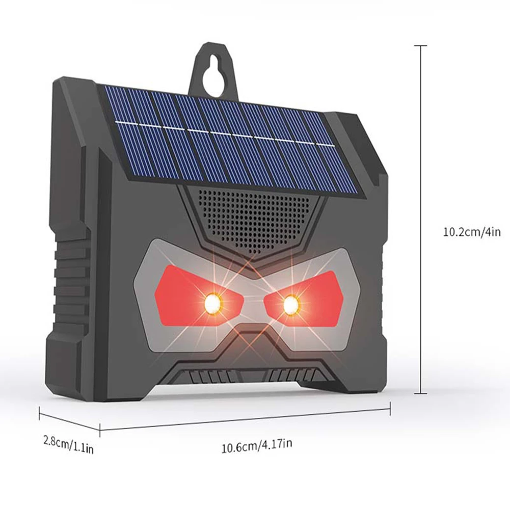 LED 깜박이는 빛이 있는 초음파 태양 동물 퇴치기, 사슴, 스컹크, 너구리, 방수, 야행성 동물 퇴치기