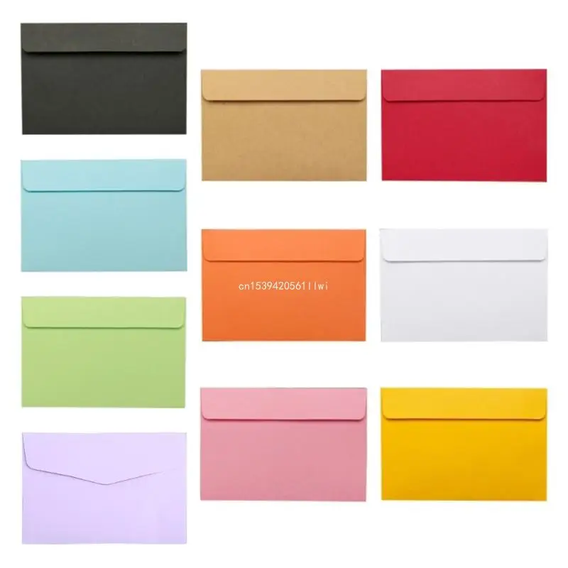 Set of 10 Pcs Retro Kraft Paper Envelope Papers Postcard Invitation Envelopes
