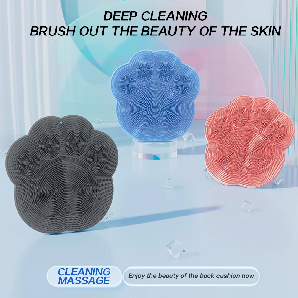Foot Wash Brush Rub Back with Sucker Brush Bathroom Tool Foot Massage Pad Shower Massage Mat Exfoliating Bath Pad Bath Sponge