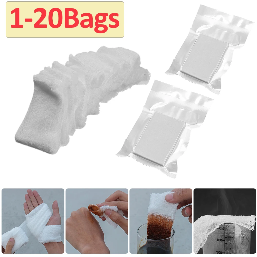 Folded Sterile Compressed Gauze White Cotton First Aid and Stop The Bleed Kit 1-20Bags wound bandage medical wound dressing