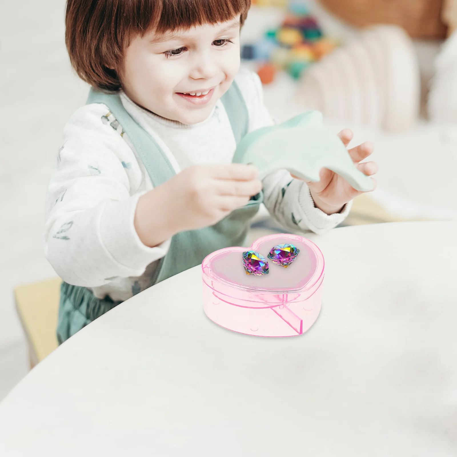 

Girl's Hair Accessories Organizer Heart Shape Hair Clip Holder Kids Jewelry Holder Scrunchies Holder