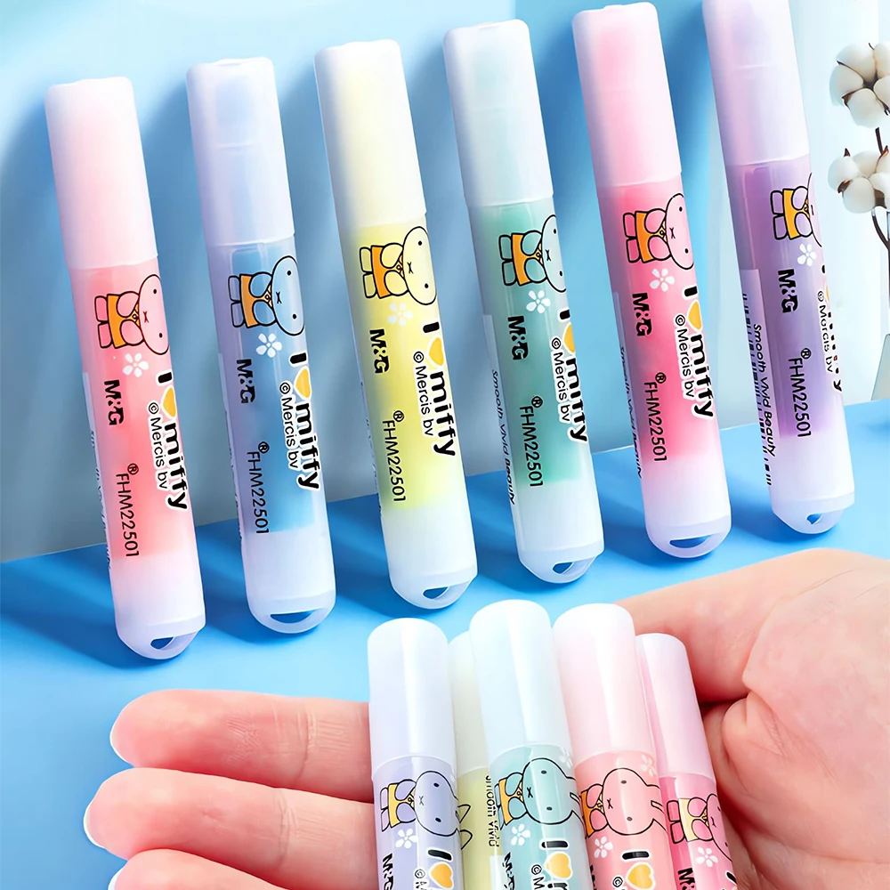 M&G 6 Colors Single Tip Highlighter Markers For Hand Drawing highlighter marker,art marker,marker pen