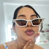 1PC Rhinestone Sunglasses Party Glasses Cat eye Sunglasses Cat eye Glasses Eyewear for Women Men Bar sunglasses - Image 3