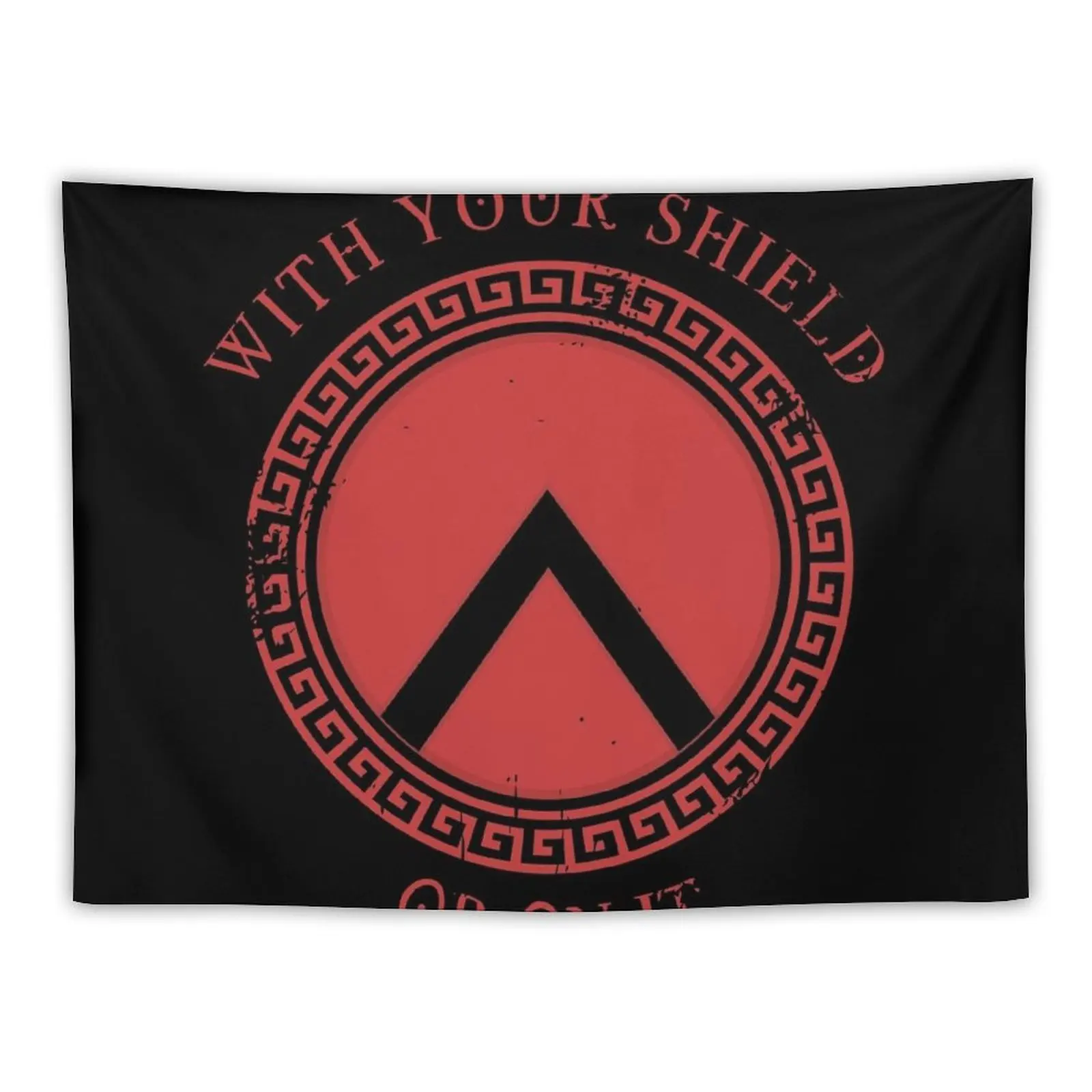 

With your shield or on it - Spartan Red Design Tapestry Decorative Wall Mural Bed Room Decoration Tapestries Wall Hanging