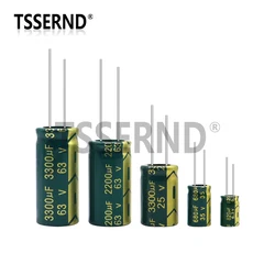 Aluminum Capacitor 6.3V 10V 16V 25V 35V 63V 100V 250V 450V 10UF 330UF 470UF 680UF 820UF 1500UF 4700UF High Frequency Low ESR