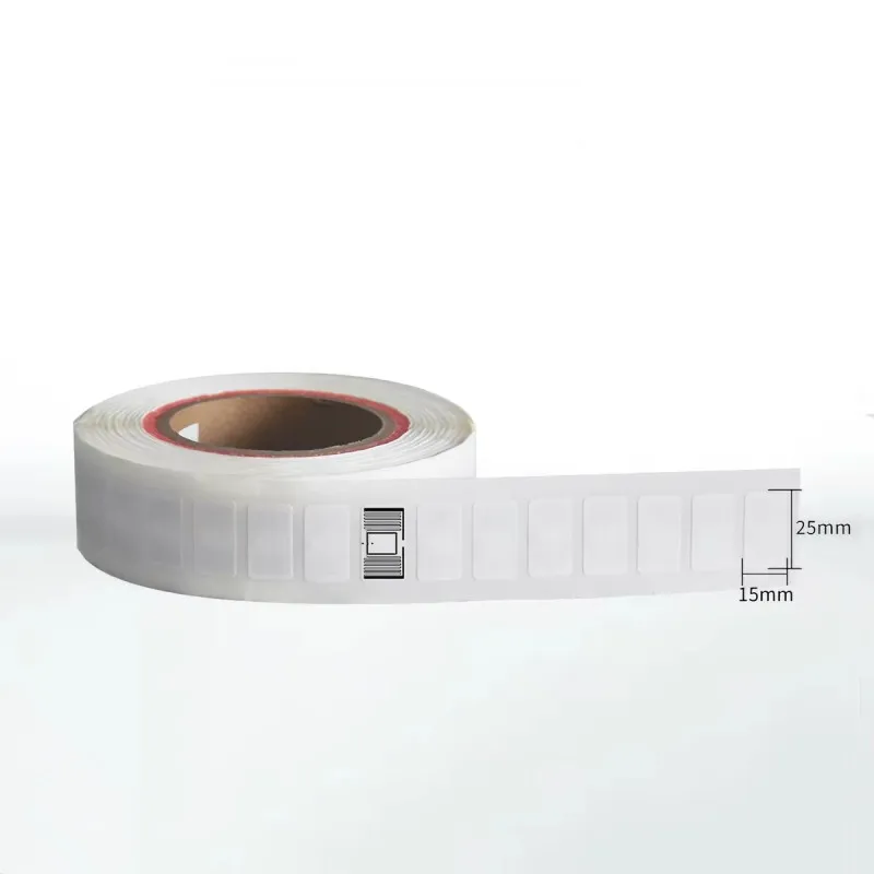 1000개 25*15mm KU7 회원 카드 호텔용 패시브 860-960MHz 유연한 UHF RFID 태그 스티커 (자산용)