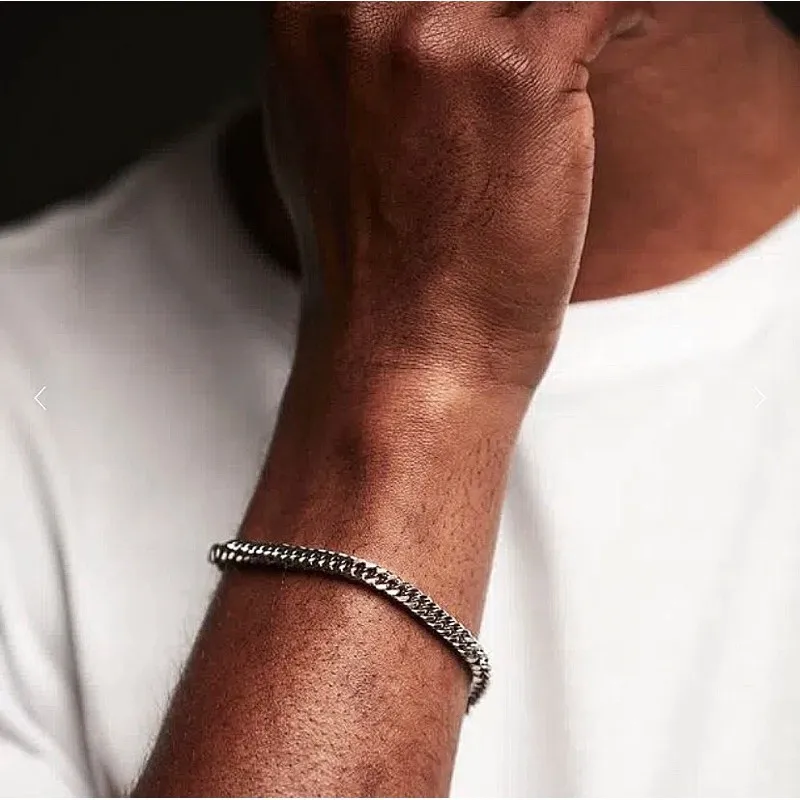 Men's Double Strap Stainless Steel Stainless Steel Surgical Silver - 2