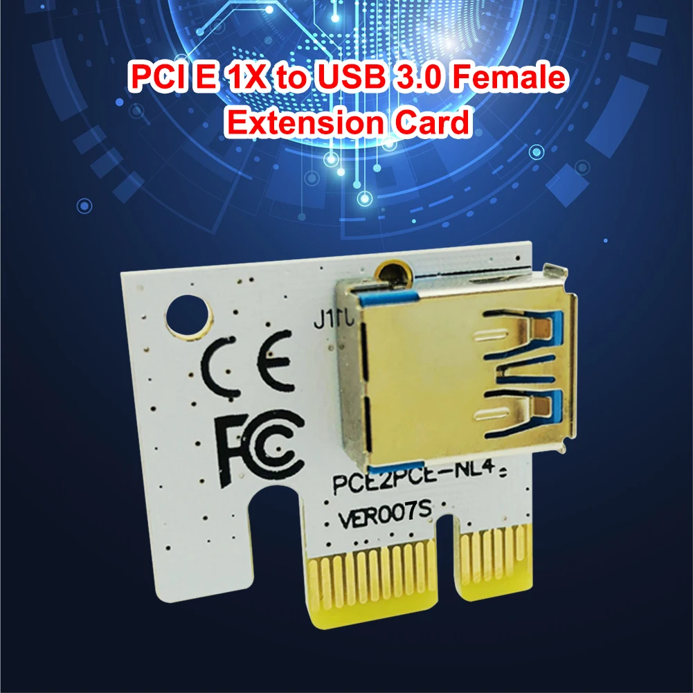 Video Card Adapter PCI Express Adapter PCI-E 1X to 16X Graphics Card Extender Card for PCIe Riser Mining