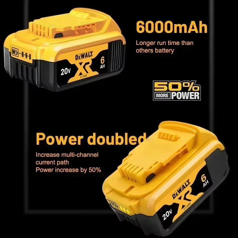 Original DEWALT battery 20V 6.0AH rechargeable lithium-ion battery DCB115， DCB118，Dewalt tool battery for dewalt DCB1104 charger