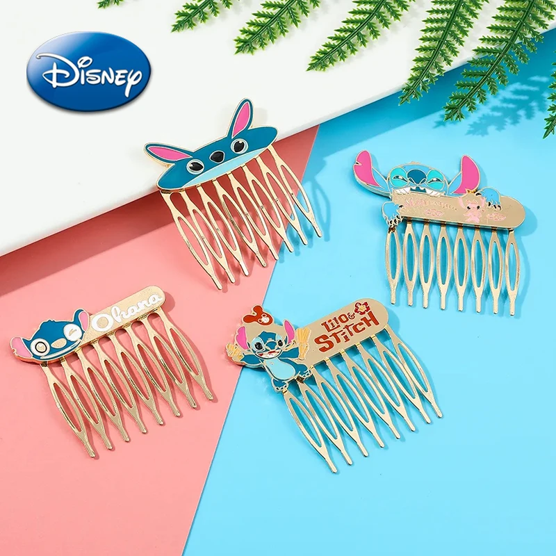 

Disney Stitch Hairpin Comb Kawaii Cartoon Figures Bangs Hair Clip Barrette Headwear Hairs Accessories Women Girls Children Gifts