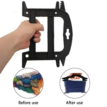Strumento di avvolgimento e conservazione della corda da pesca da campeggio Linea di avvolgimento Disco di avvolgimento Corda Avvolgitore Scala Bobina Linea Organizzatore Tenda Guy Line Tool