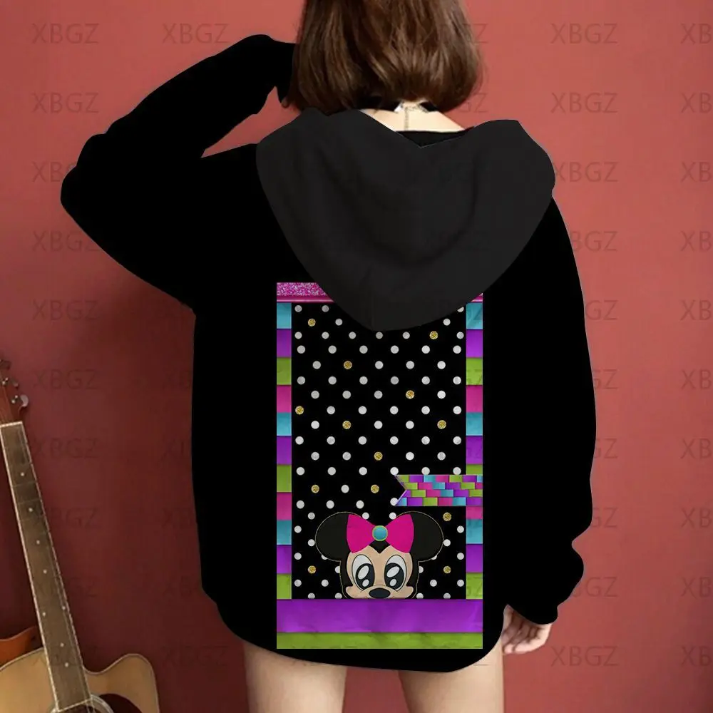 thumbnail image 1 of Disney-Sudadera con capucha de Minnie Mouse para mujer, ropa de pareja, Sudadera con capucha Y2k, sudadera con estampado, Top de moda para hombre y mujer, 1 of 3