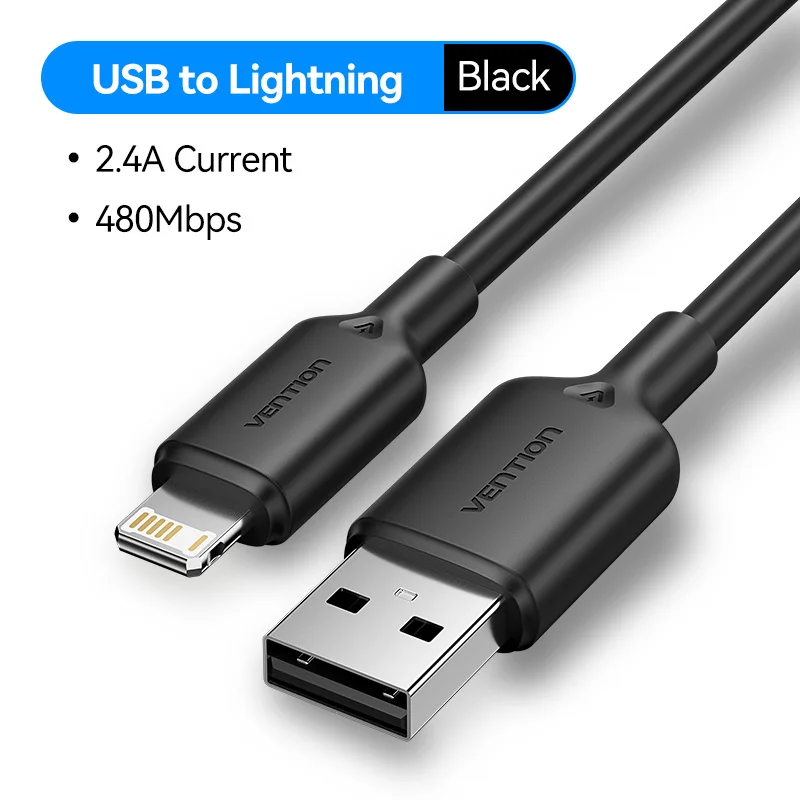 Vention Premium Lightning Cable - USB C to Lightning 2.4A Fast Charging Cord