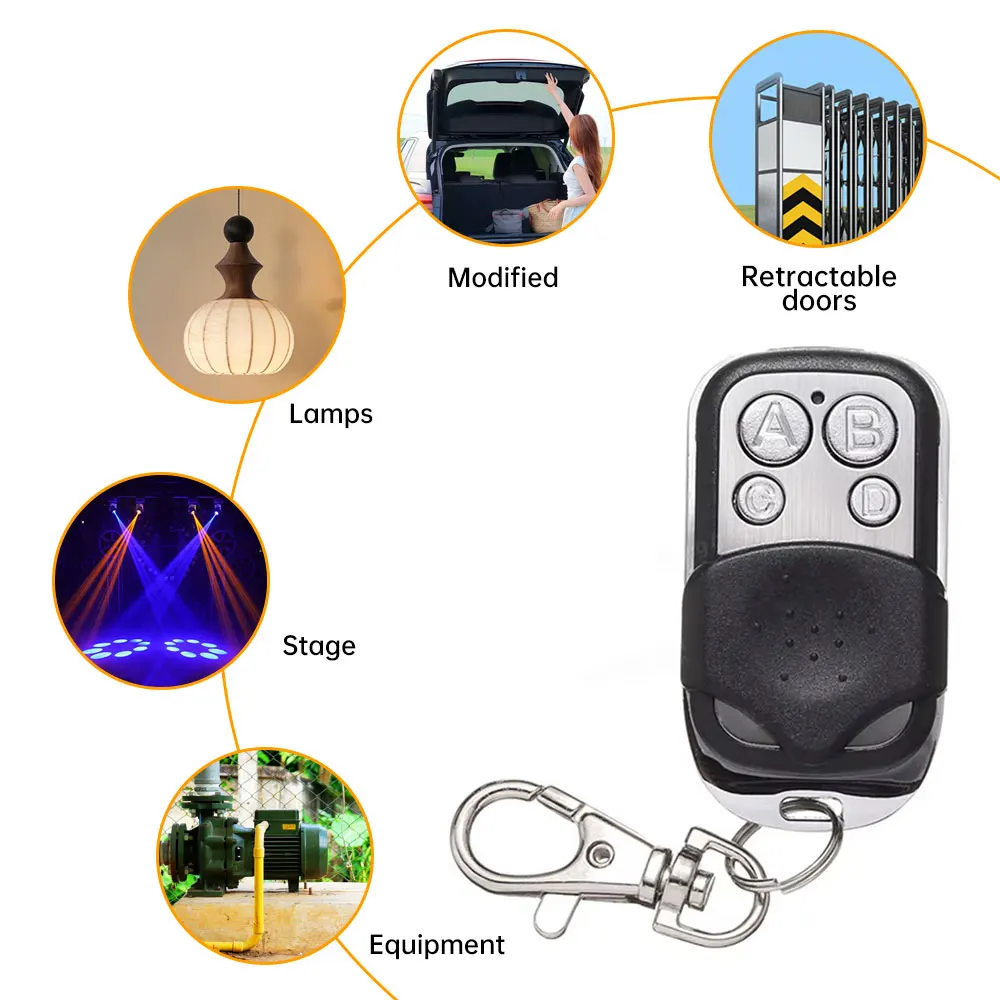 433MHZ Duplicate Remote Control 4 Channels Cloning Copy Clone Fixed Learning Code For Car Gate Garage Door Transmitter wireless remote control wireless remote controller garage remote control