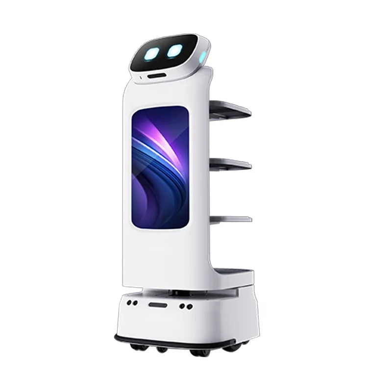 Robot intelligente per la consegna di cibo per hotel e ristoranti Servizio di benvenuto pubblicitario con dialogo vocale - immagine 5