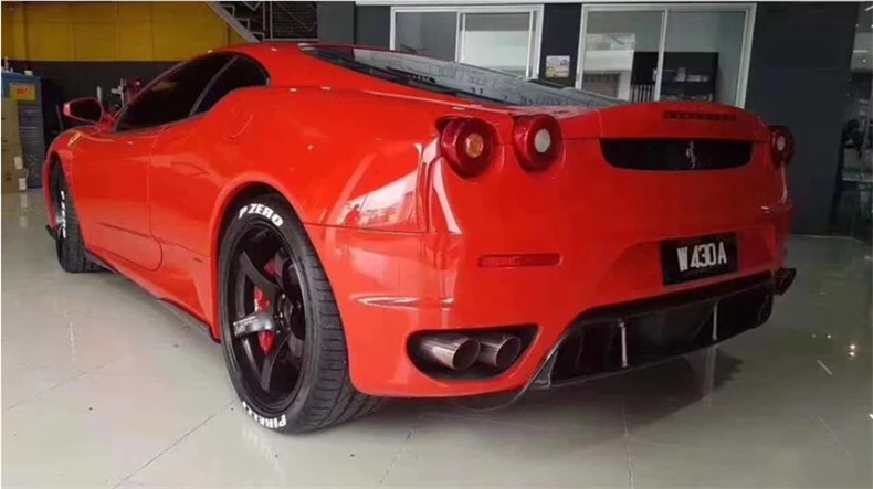 For Ferrari 430 REAL Carbon Fiber Front Lip Splitters Rear Diffuser Bumper Body Side Skirt Kit Spoiler High Quality Accessories - - Racext 43