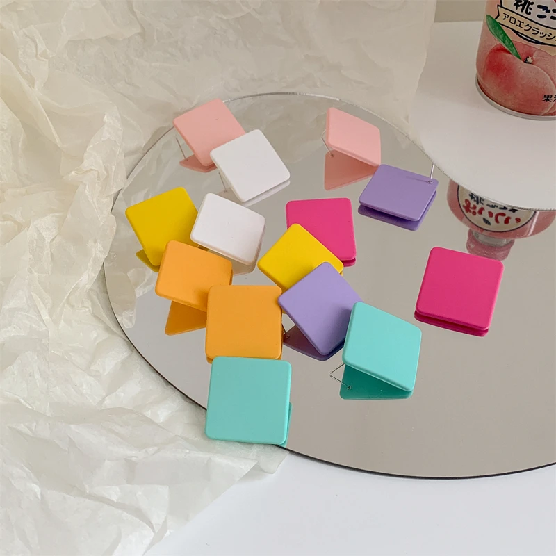 S925 Colorful Square Earrings