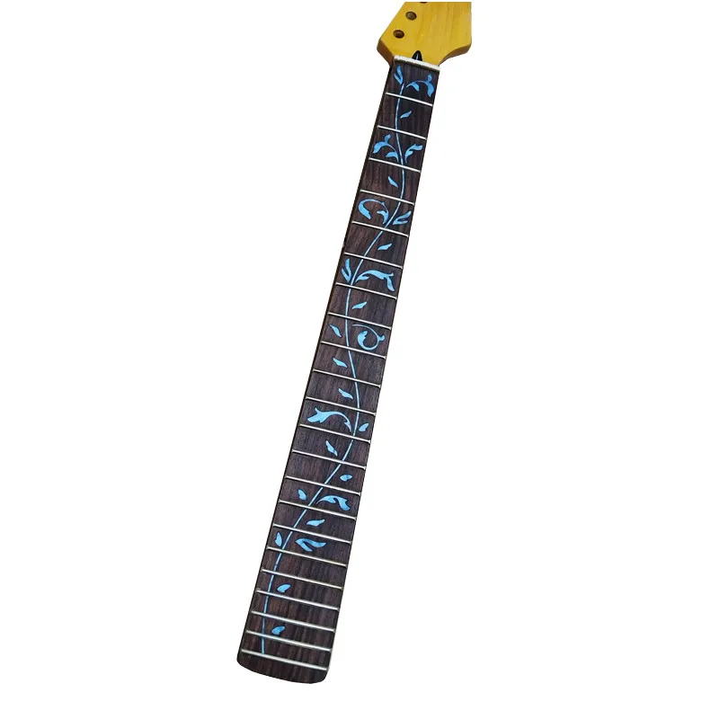 Disado 22 Bünde Ahorn E-Gitarre Hals Palisander Griffbrett Inlay Blau Baum des Lebens Musikinstrument Zubehör