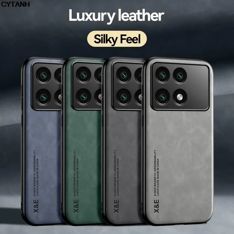 23117RK66C RedmiK70 K 70 K70E Роскошный чехол для Xiaomi Redmi K70 Pro Кожаный однотонный Магнитный чехол для автомобильного телефона (art.: 3920c67df56ef) - 3920c67df56ef