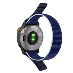 Versatile Nylon Strap with Hook and Loop Fastener - Quick Dry Watch Band in Multiple Sizes - 20mm (Blue)