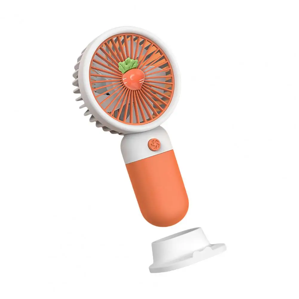 Mini Fan Multifunctional Cool Rechargeable Summer Cartoon Fruit Handheld Mini Fan Phone Rack for Dormitory
