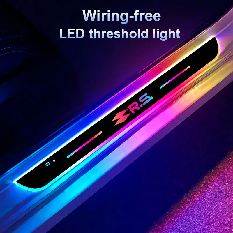 

Car door Sill light logo Projector lamp Power Moving LED Pedal For Renault RS Clio Scenic Logan Megane Koleos Sandero Safrane