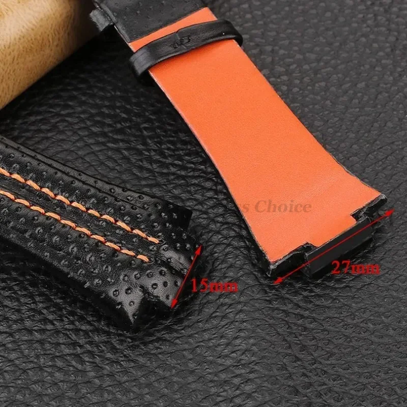 Genuine Leather Waterproof Sport Watch Strap - 15x27mm
