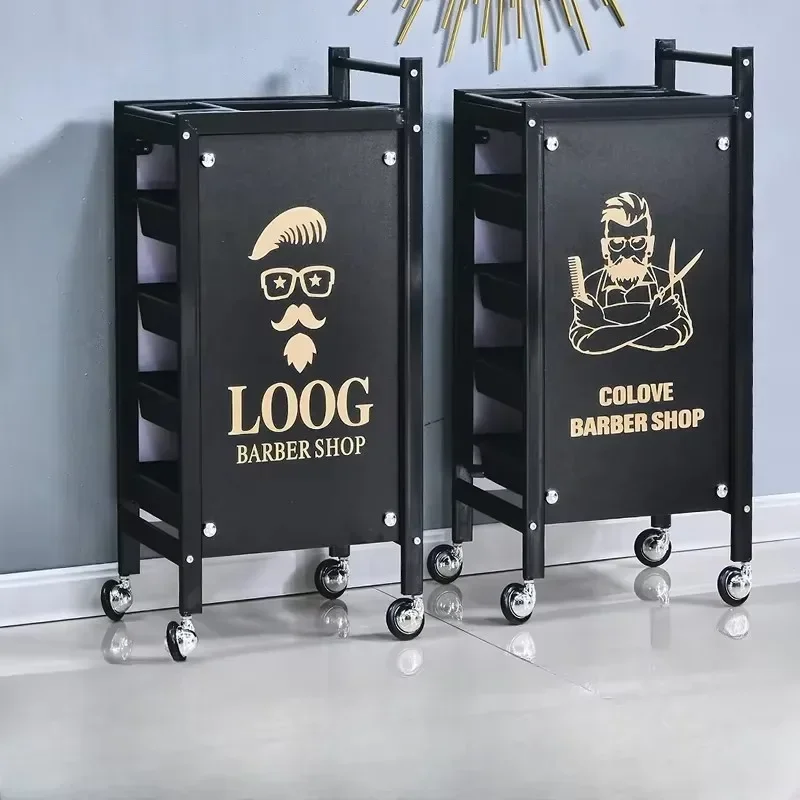 Multi Layer Storage Trolley Trolley Cosmetics Hair Extension Portable Cart Iron Auxiliary Salon Professional Aesthetic Carrello Parrucchiere Car Wheels
