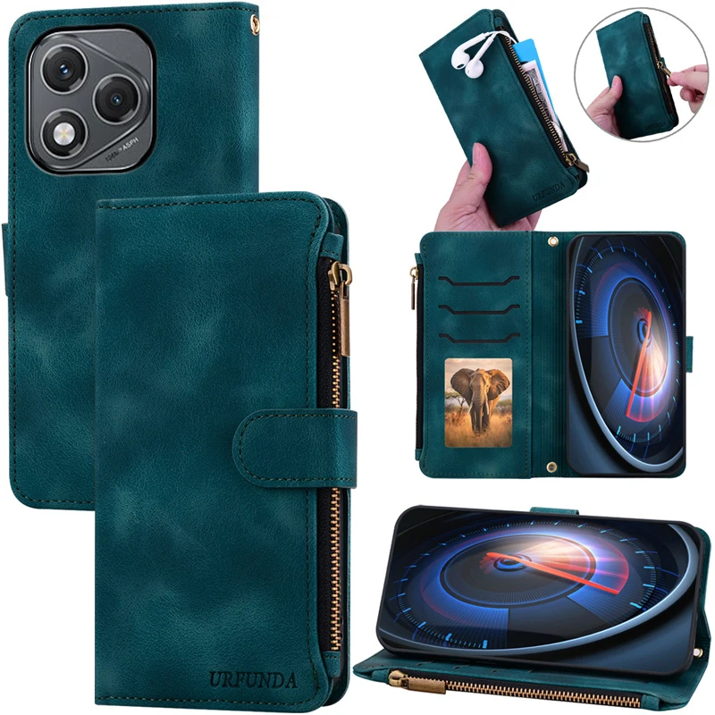 Leather Zipper Wallet Phone Case and Flip Cover