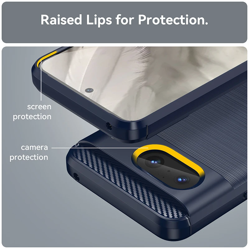 Premium Carbon Fiber Shockproof Silicone Protector Case - Luxury Design