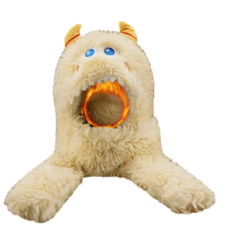 

Шарф с капюшоном, милая Теплая Шапка-бини инопланетянина, супермягкая необычная и стильная уютная бархатная шапка, универсальная искусственная шапка для праздника